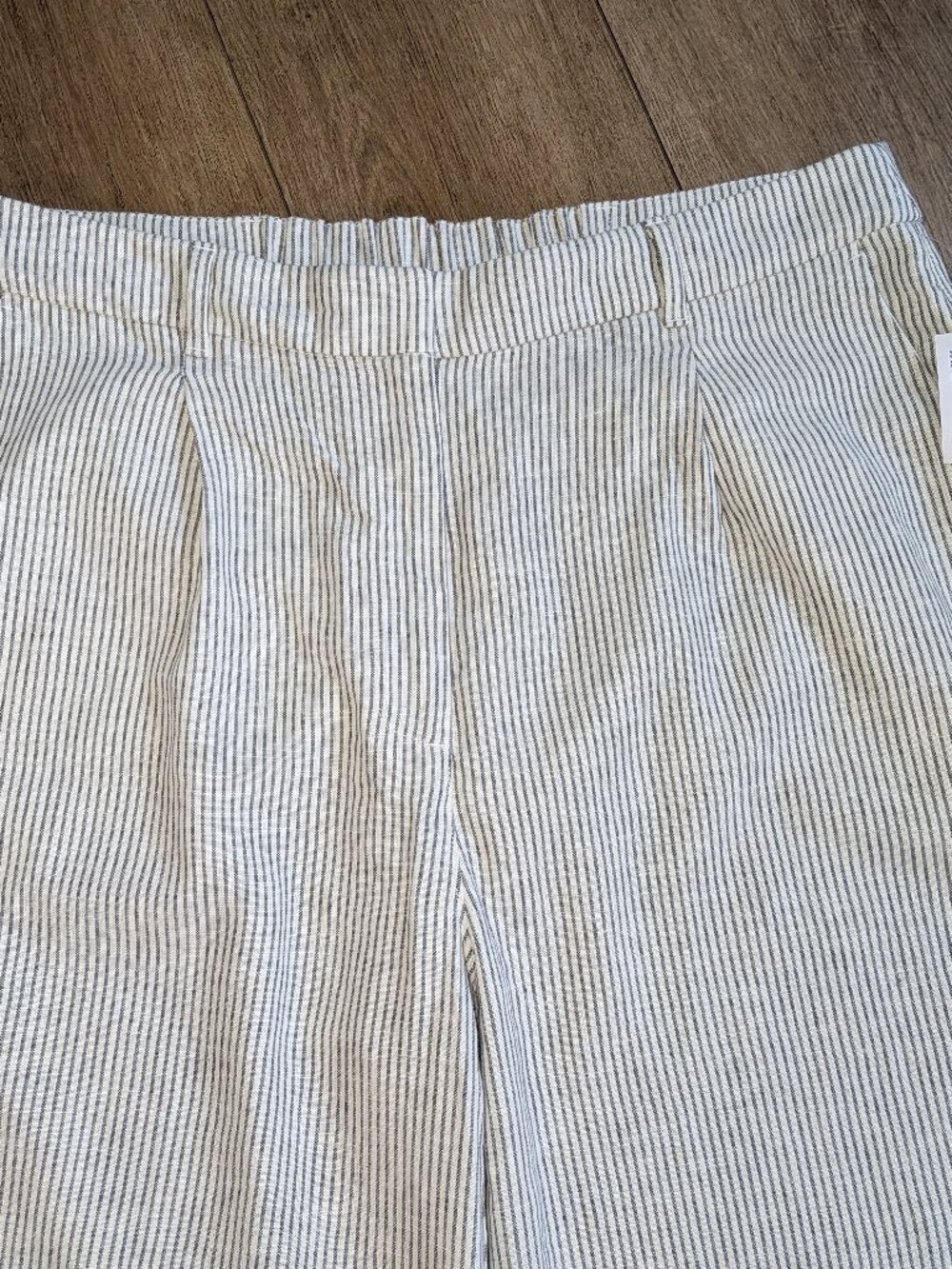 NWT Old Navy Womens High-Waisted Linen-Blend Pleated Front Pants Size XL Tall - Picture 2 of 11